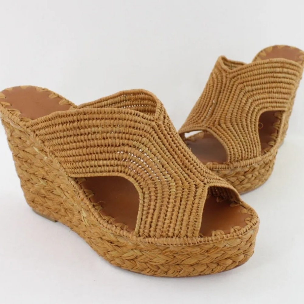 Carrie Forbes Lina Cut Out Slide Wedge Sandals